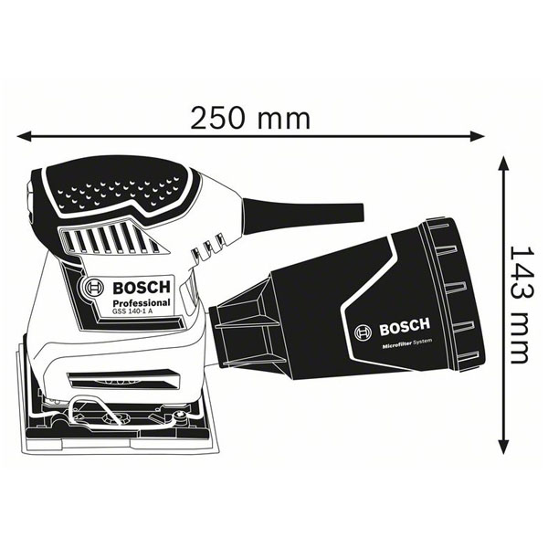 Slika proizvoda Bosch GSS 140-1 A vibraciona brusilica 06012A2100