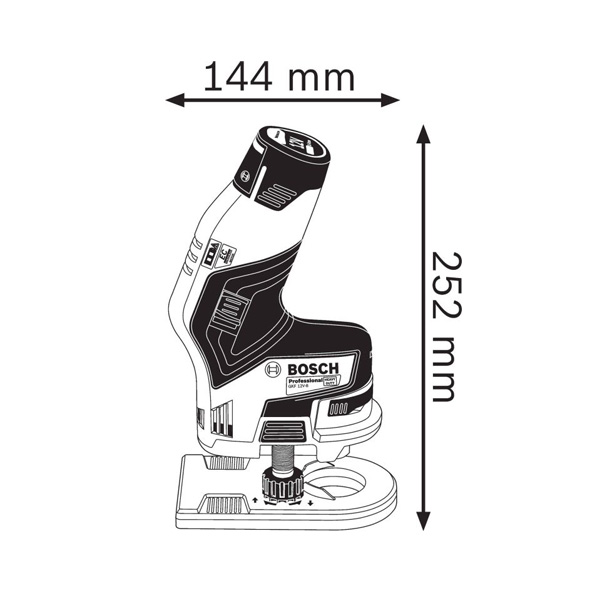 Slika proizvoda Bosch Akumulatorska glodalica GKF 12V-8  Solo (06016B0002)