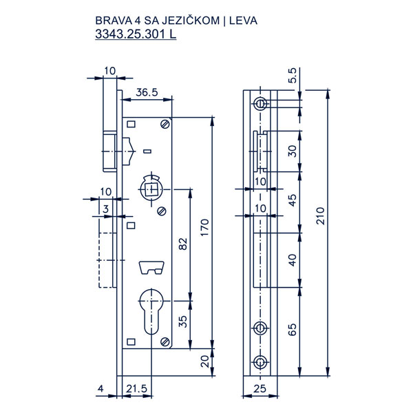 Slika proizvoda Brava 4 sa jezičkom 21.5x82(36.5x170)25