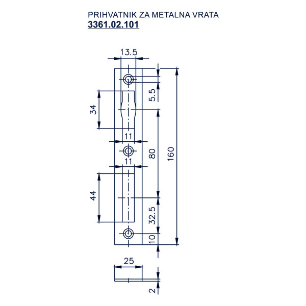 Slika proizvoda Prihvatnik za metalna vrata 3361.02.101