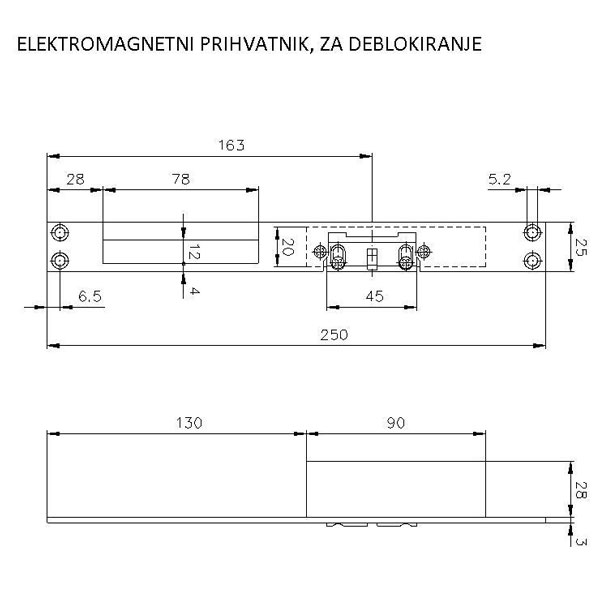 Slika proizvoda Prihvatnik elektromagnetni impulsni sa polugicom za deblokiranje