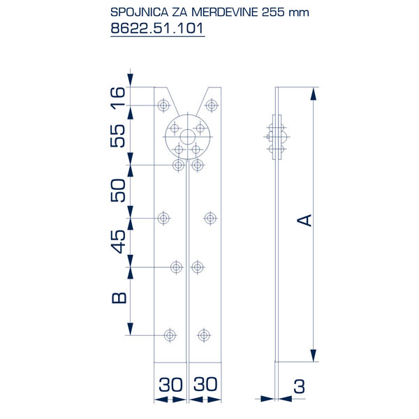 Slika proizvoda Šarka za merdevine 255mm