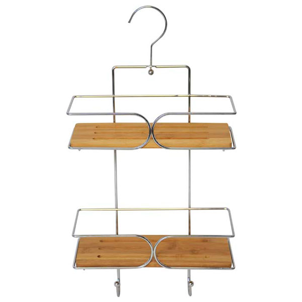 Slika proizvoda Tendance dvostruka viseca posuda mdf bambus hrom 9117195