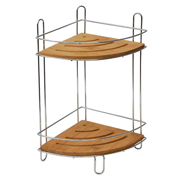 Slika proizvoda Tendance dvostruka ugaona posuda mdf bambus hrom 9118195