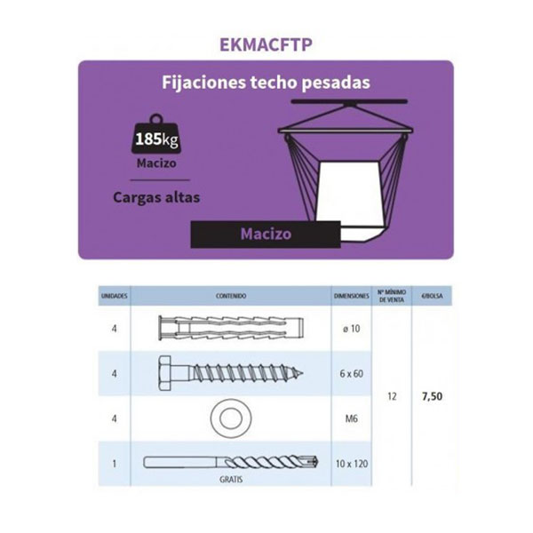 Slika proizvoda Easykit pribor za fiksiranje na plafon (EKMACFTP)