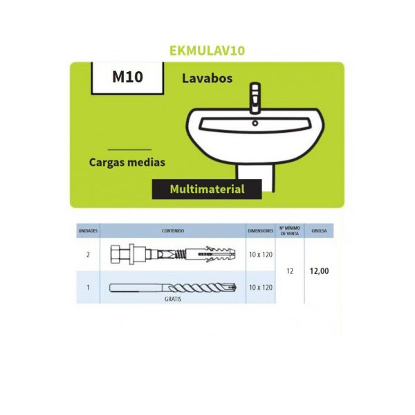 Slika proizvoda Easykit za montažu lavaboa M10 (EKMULAV10)