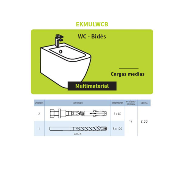 Slika proizvoda Easykit pribor za montažu bidea (EKMULWCB)