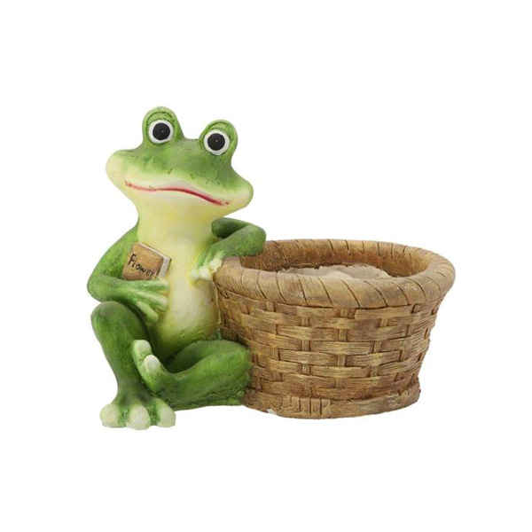 Slika proizvoda Baštenska figura Žaba sa korpom (GOT6593)